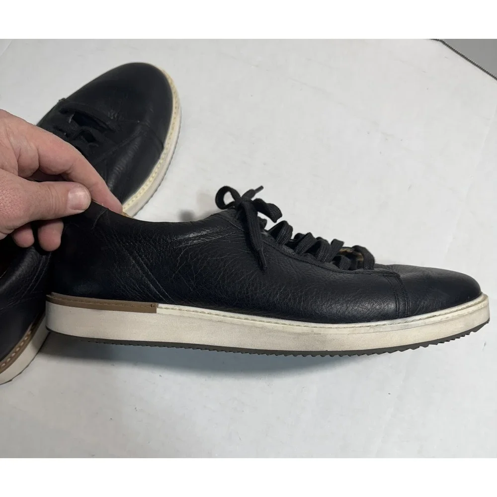 Hush Puppies Bounce Plus‎ Black Leather Lace-Up Shoes Men's Size 14